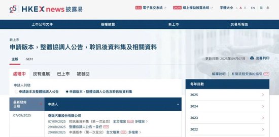 最大最正规股票配资 港交所年内最大车企IPO来了！奇瑞通过聆讯